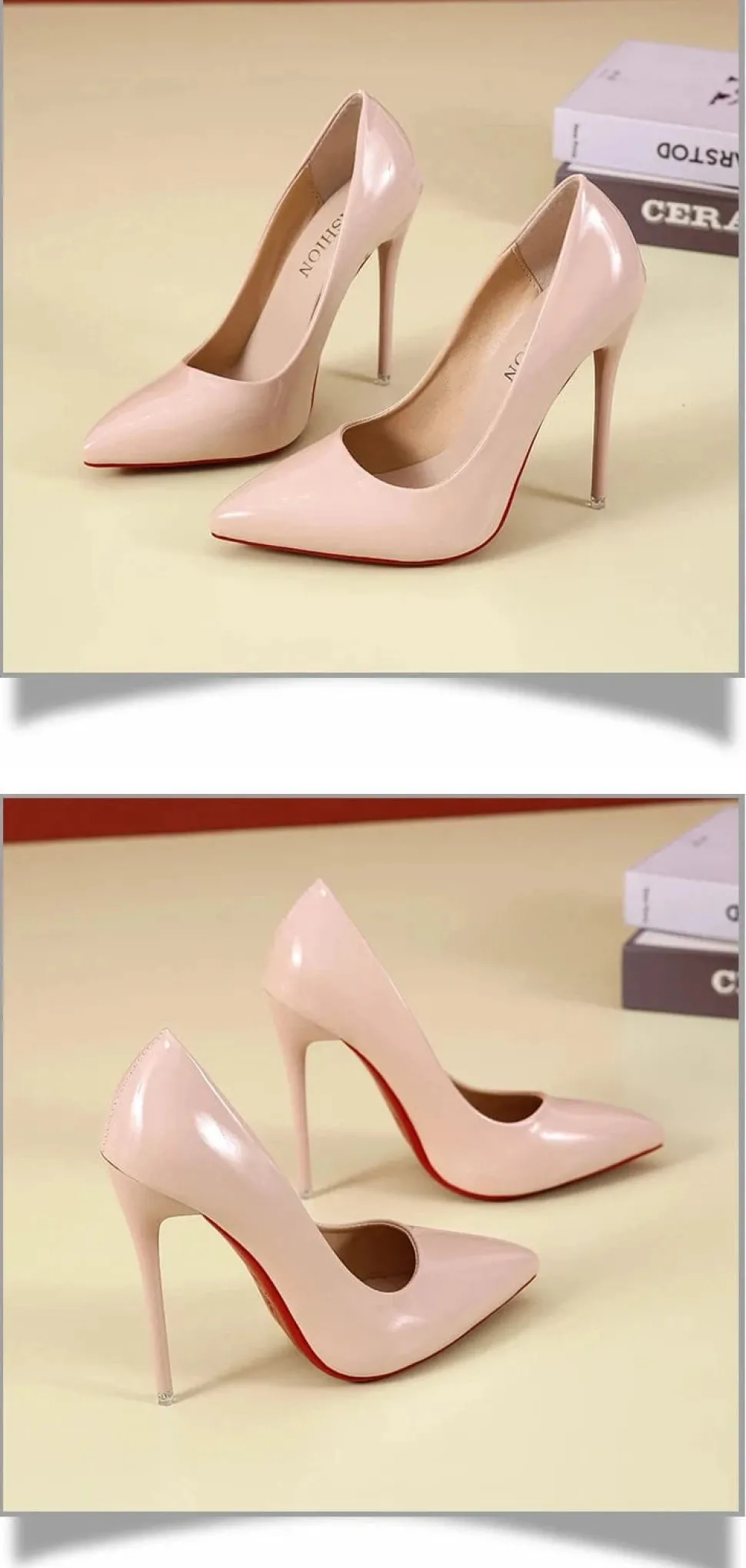 Talons aiguilles rose poudré